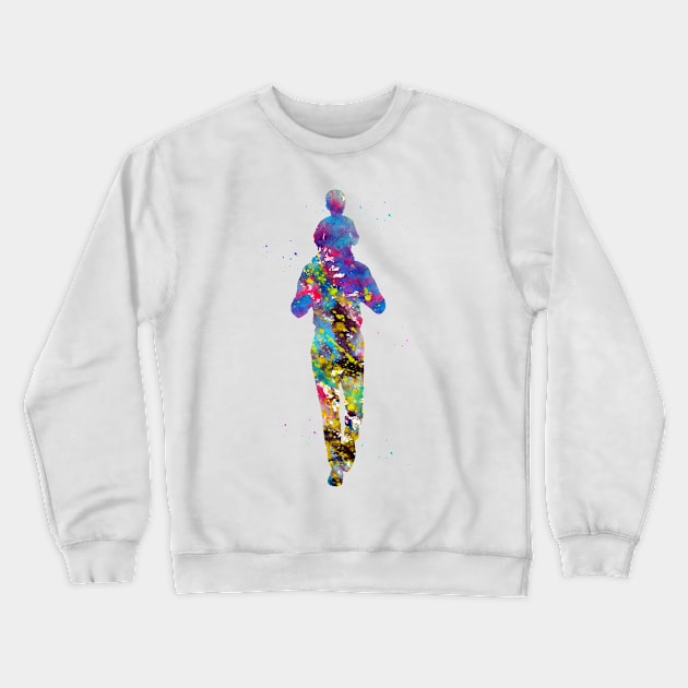 Father with son Crewneck Sweatshirt by erzebeth